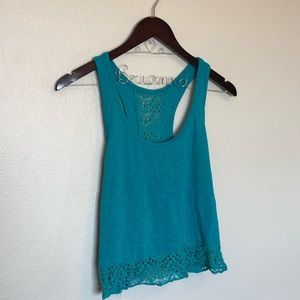 Billabong • Crochet Blue Top